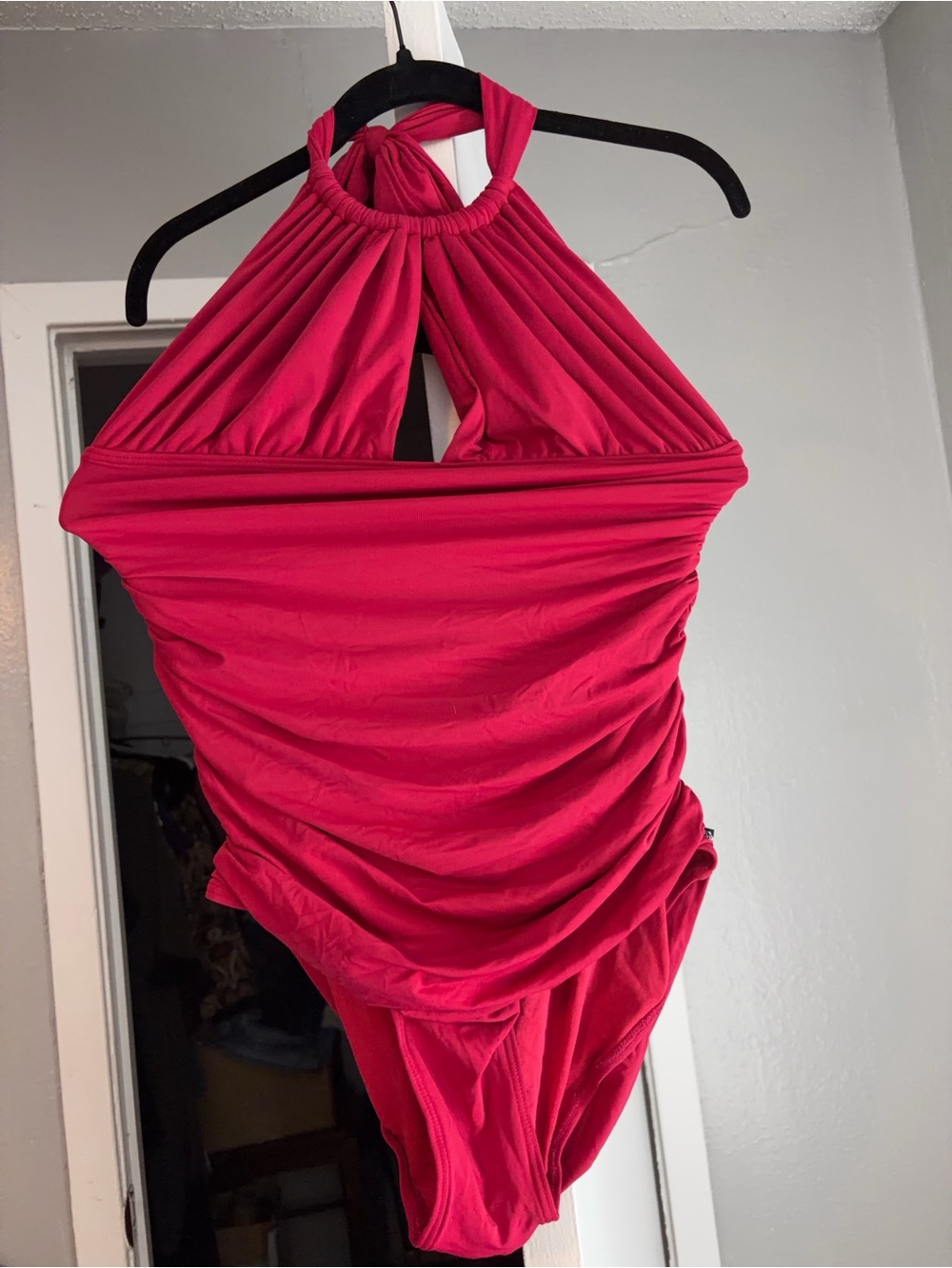 La Vie en Rose Bright Red Halter Kids One-Piece Swimsuit